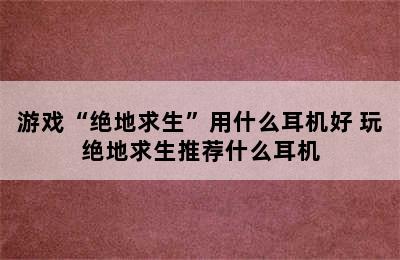 游戏“绝地求生”用什么耳机好 玩绝地求生推荐什么耳机